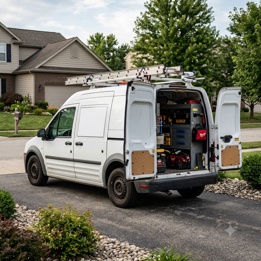 HVAC service van