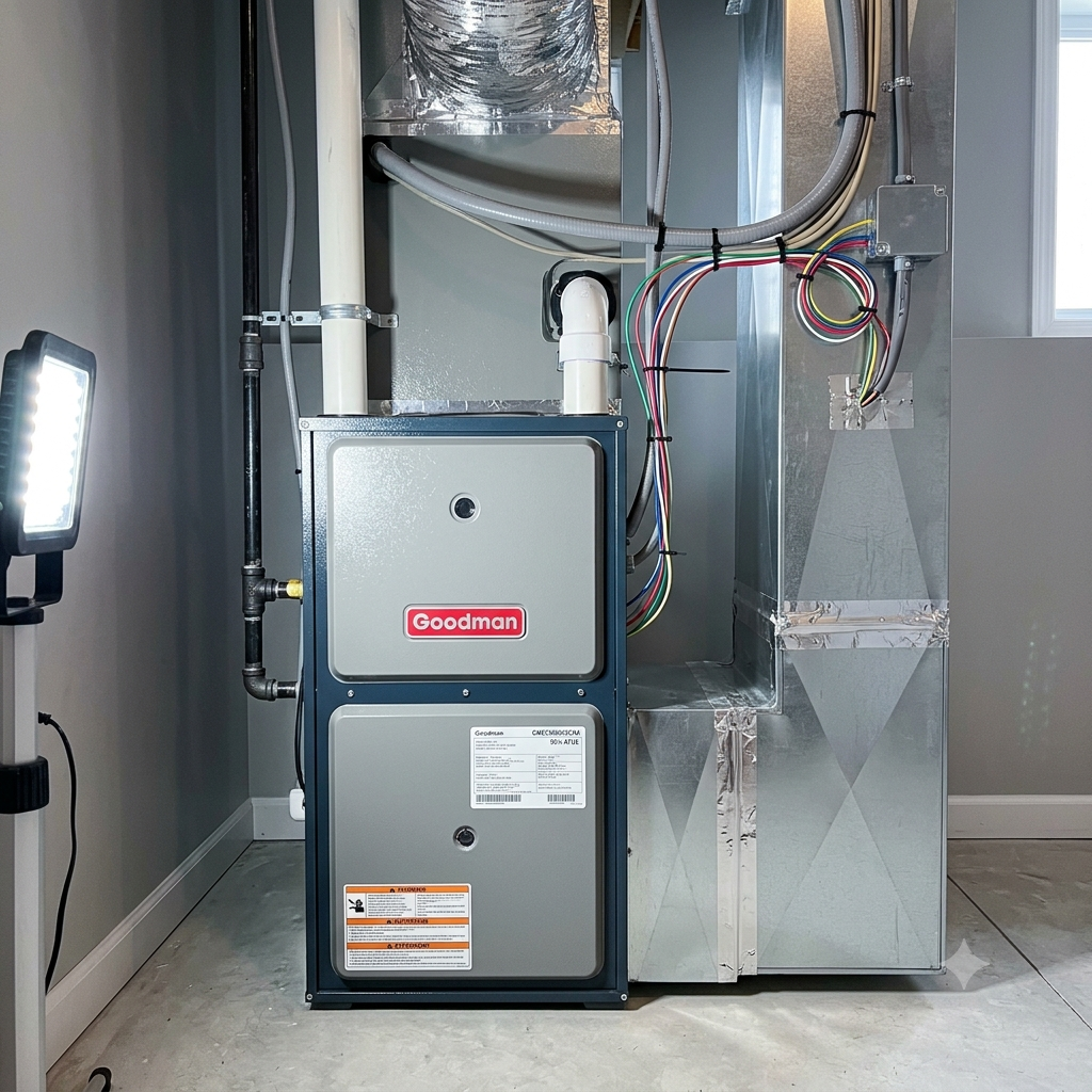 Completed HVAC installation
